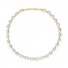Collar Kidult en acero dorado con cristales octogonales blancos 851006