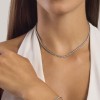 Collar ajustable de Kidult en acero con cristales blancos 851016