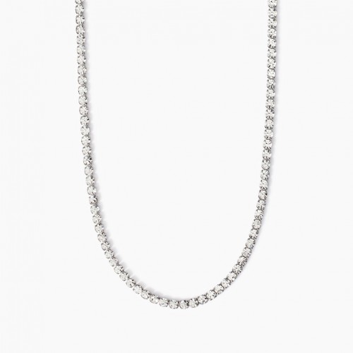 Collar ajustable de Kidult en acero con cristales blancos 851016