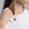 Kidult steel necklace with flower pendant 851026