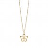 Collar Kidult en acero dorado con cadena roló y colgante flor 851028
