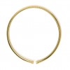 Kidult gold steel tubogas necklace with white crystals 851031