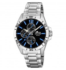Lotus men's Multifunction watch 18812/4 black dial steel bracelet