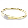 Brazalete Dextera Swarovski talla redonda blanco baño tono oro 5724597