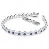 Pulsera Tennis Una Angelic talla redonda azul baño de rodio 5733401
