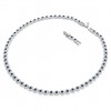 Swarovski Tennis Una Angelic necklace round cut blue rhodium 5733402