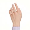 Anillo cóctel Swarovski Stilla talla redonda blanco baño tono oro