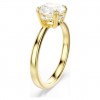 Anillo cóctel Swarovski Stilla talla redonda blanco baño tono oro