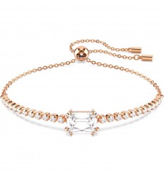Pulsera Tennis Matrix tallas mixtas blanca tono oro rosa 5730706