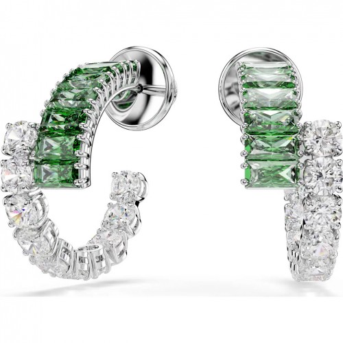Arracades cércol Swarovski Matrix talles mixtes verd bany rodi 5732264