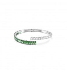 Brazalete Swarovski Matrix tallas mixtas verdes baño de rodio 5722462