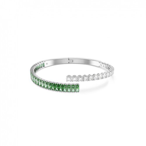 Swarovski Matrix bracelet mixed cuts green rhodium plated 5722462