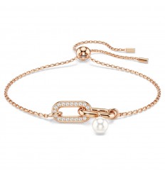Swarovski Constella bracelet crystal pearl white rose gold tone 5728588