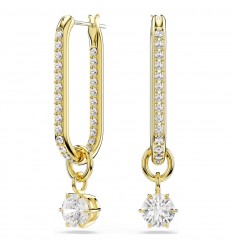 Pendientes Swarovski Constella talla redonda blancos tono oro 5728587