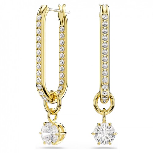 Pendientes Swarovski Constella talla redonda blancos tono oro 5728587