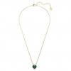 Swarovski Bella V pendant round cut green color gold plated 5735387