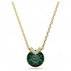 Swarovski Bella V pendant round cut green color gold plated 5735387