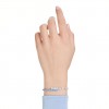 Pulsera Tennis Matrix Swarovski tallas mixtas azul baño rodio 5732266