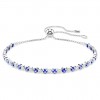 Pulsera Tennis Matrix Swarovski tallas redondas azul baño rodio 5725854