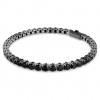 Pulsera Tennis Matrix Swarovski talla redonda negra baño rutenio 5696031
