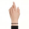 Pulsera Tennis Matrix Swarovski talla redonda negra baño rutenio 5696031
