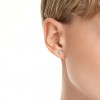 Swarovski Stilla Attract earrings round cut blue rhodium plated 5734250