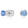 Pendientes Stilla Attract Swarovski talla redonda azul rodio 5734250