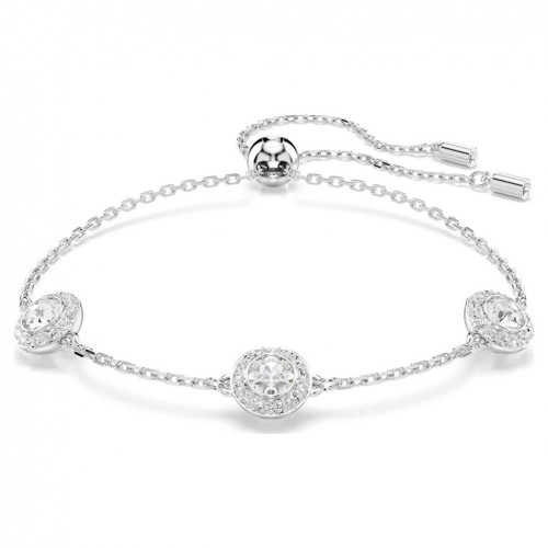 Pulsera Swarovski Una Angelic talla redonda blanca baño rodio 5732272