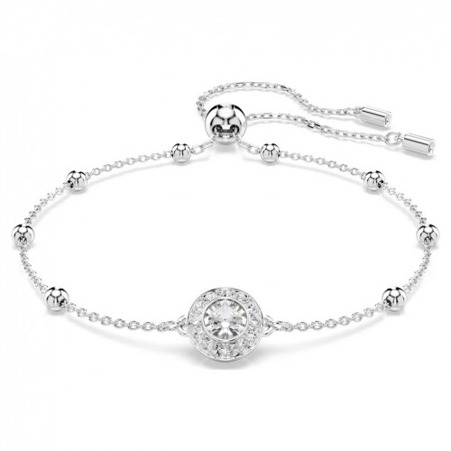 Pulsera Swarovski Una Angelic talla redonda blanca baño rodio 5733196