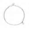 Pulsera Kidult acero inoxidable con tenis de cristales y corazón 831068