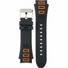 Correa reloj Lotus caucho color negro y naranja para modelo 18697 de 22mm