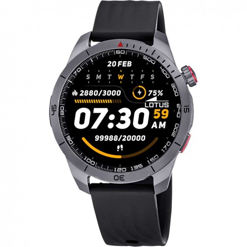 Reloj Lotus Smartime Paso X GPS Integrado 49mm correa caucho 50209/1