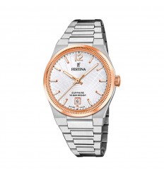 Festina Swiss Made Rivé women’s silver steel watch F20066/2