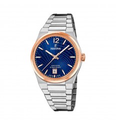 Reloj Festina Swiss Made Rivé mujer acero azul F20066/3