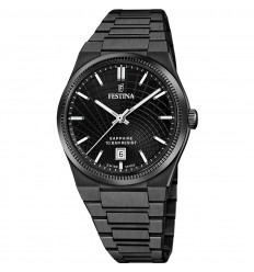 Rellotge Festina Swiss Made Rivé home PVD negre esfera negra F20080/1