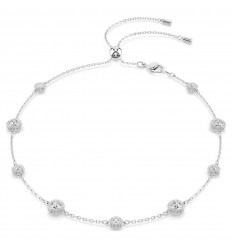 Collar Swarovski Una Angelic talla redonda blanco baño rodio 5732275