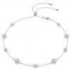 Collar Swarovski Una Angelic talla redonda blanco baño rodio 5732275