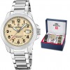 Reloj Festina Swiss Made Field hombre acero beige 3 correas F20081/1
