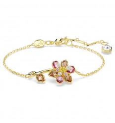 Swarovski Idyllia bracelet mixed cuts flower gold tone 5732423