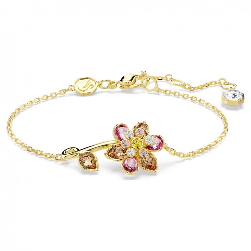 Swarovski Idyllia bracelet mixed cuts flower gold tone 5732423