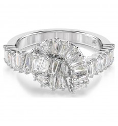 Anell Matrix Swarovski talla baguette nus blanc bany de rodi