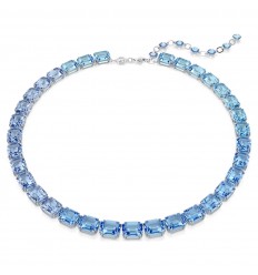 Swarovski Millenia necklace octogonal cut blue rhodium plated 5694136