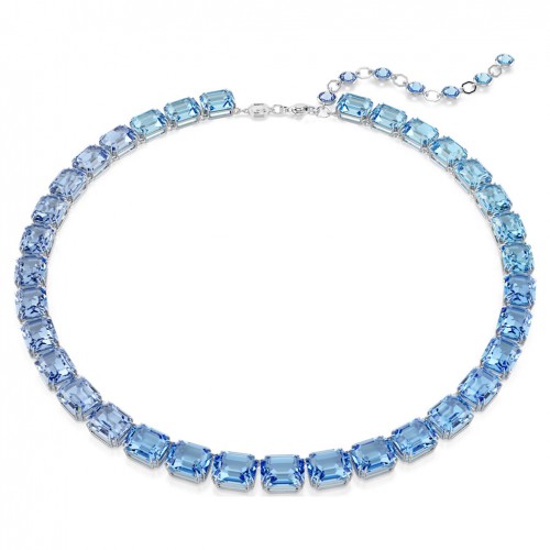 Collar Swarovski Millenia talla octogonal azul baño rodio 5694136