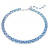 Collar Swarovski Millenia talla octogonal azul baño rodio 5694136