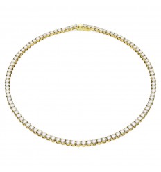 Swarovski Matrix Tennis necklace round cut white gold plated 5681795