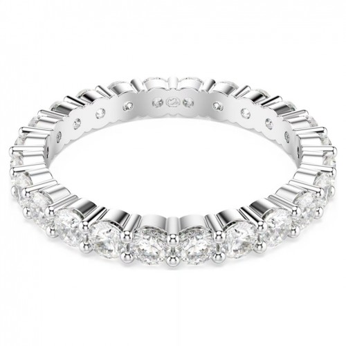 Anell Matrix Vittore Swarovski talla rodona blanc acabat to platejat