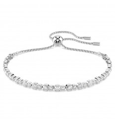 Swarovski Matrix Tennis bracelet round cut white rhodium plating 5677813