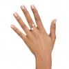Anillo abierto Swarovski Mesmera talla corazón blanco baño tono oro