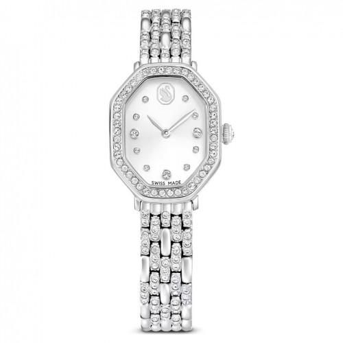 Swarovski Dextera octagon watch silver dial steel bracelet 5698690