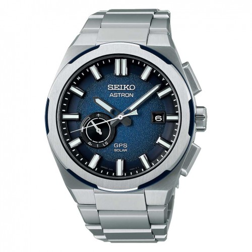 Seiko Astron GPS Solar watch titanium case blue dial SSJ023J1